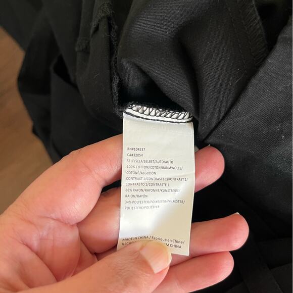 NWT Anthropologie Tiny Dojo Black High Waisted Minimalist Button Front Pants 14 - Picture 15 of 16